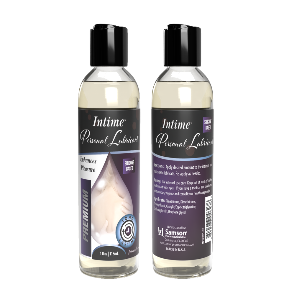 Intime Personal Lubricant Silicone Based 4 oz -12 Ct