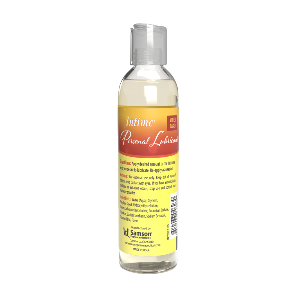 Intime Personal Lubricant Water Based 4 oz Peach -12 Ct