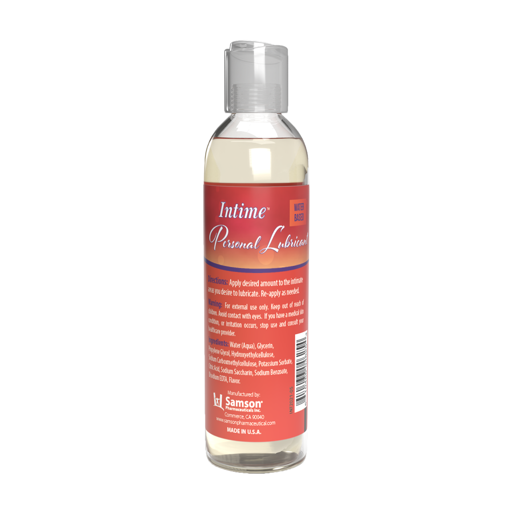 Intime Personal Lubricant Water Based 4 oz Strawberry -12 Ct