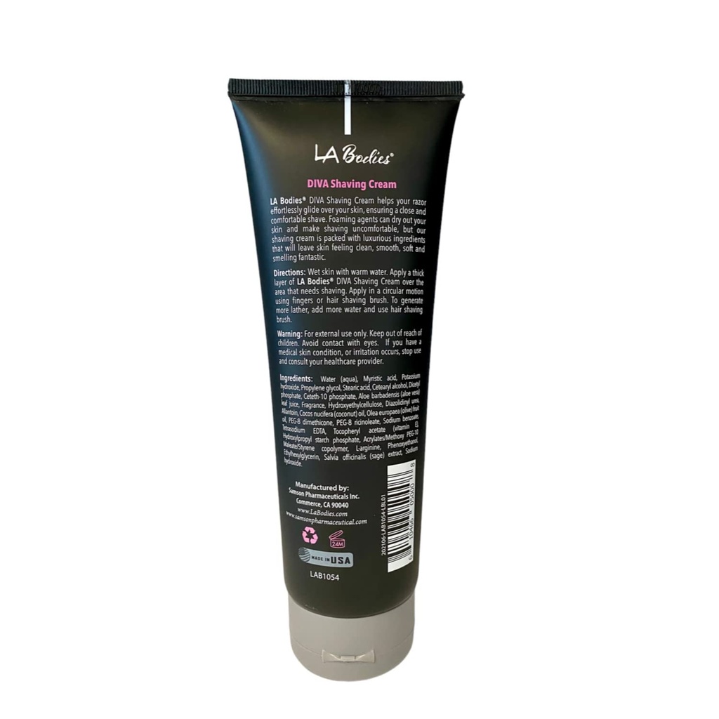 LA Bodies Shaving Cream DIVA for HER 8oz/236mL