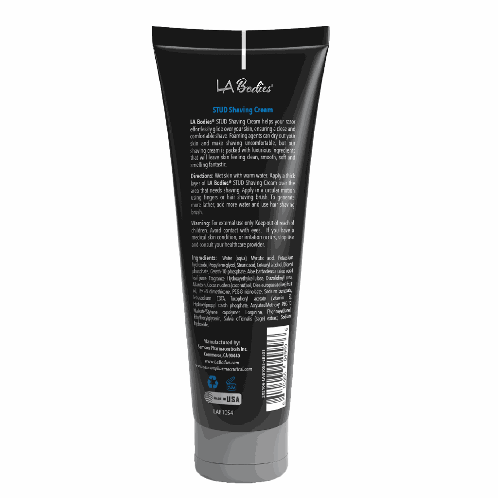 LA Bodies Shaving Cream STUD for HIM 8oz/236mL