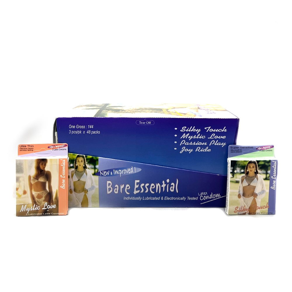 Bare Essential Condoms 3/Pack, 48 Packs/Box