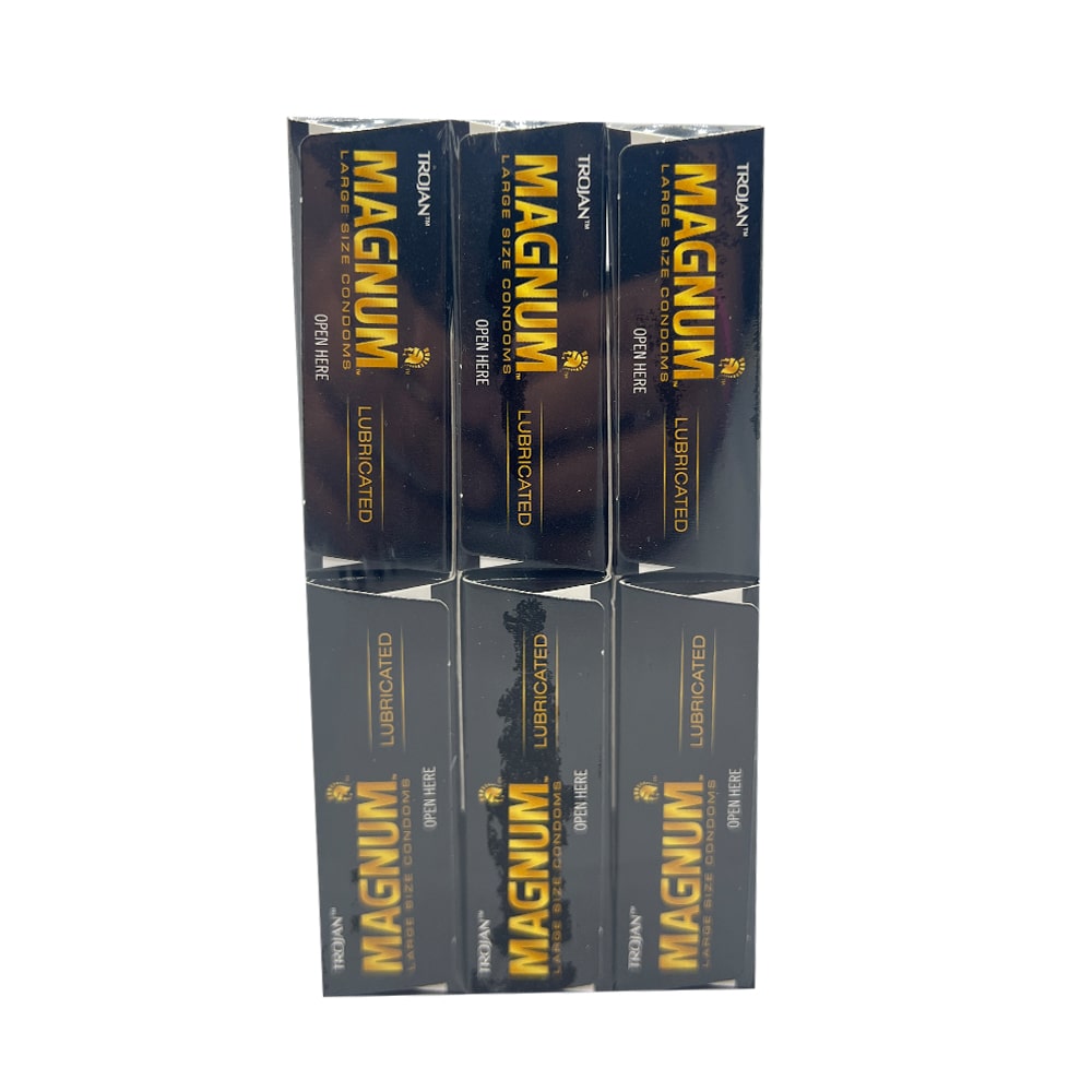 Trojan Magnum Black 3/Pack - 6 Packs 64203