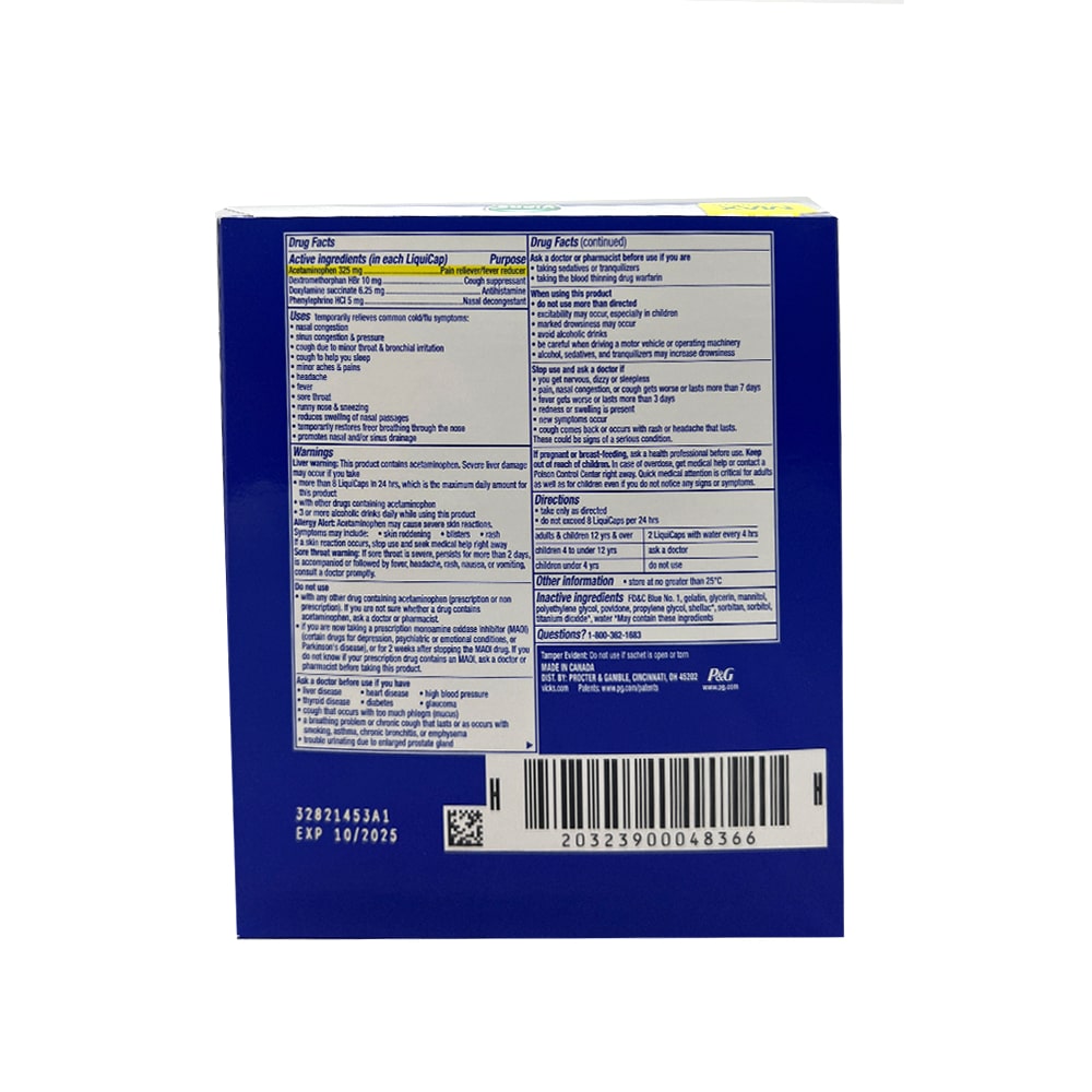 Nyquil Cold & Flue  2 Pills/Pouch, 32 Pouches/Box