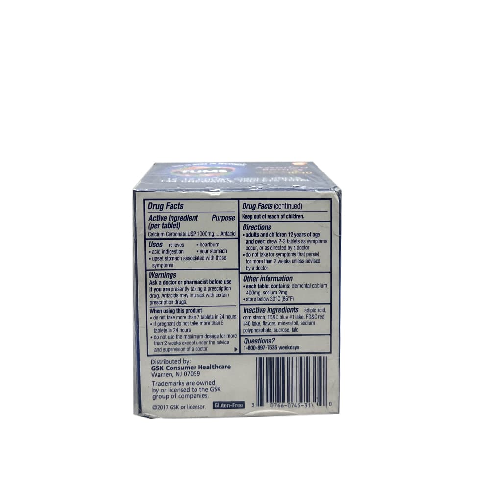 Tums Antacid 1000  Assorted Berries 12ct pack