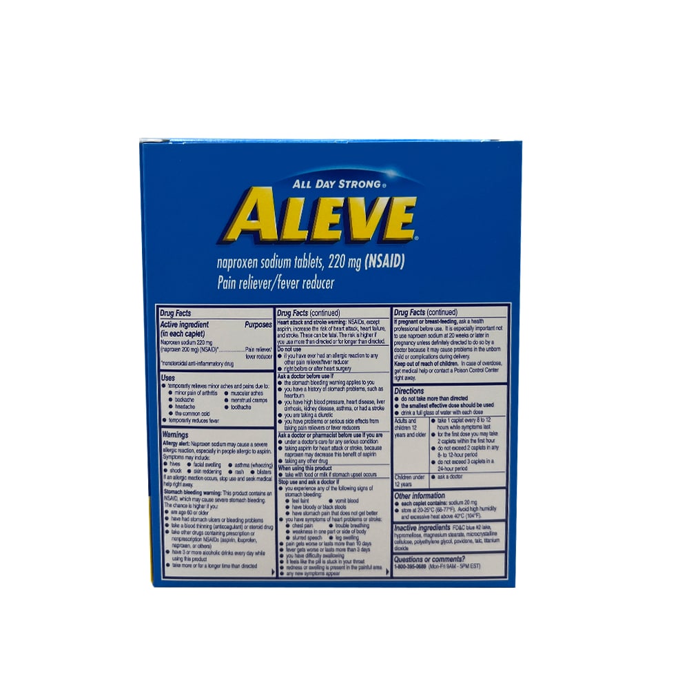 Aleve 1 Pill/Pouch, 48 Pouches/Box
