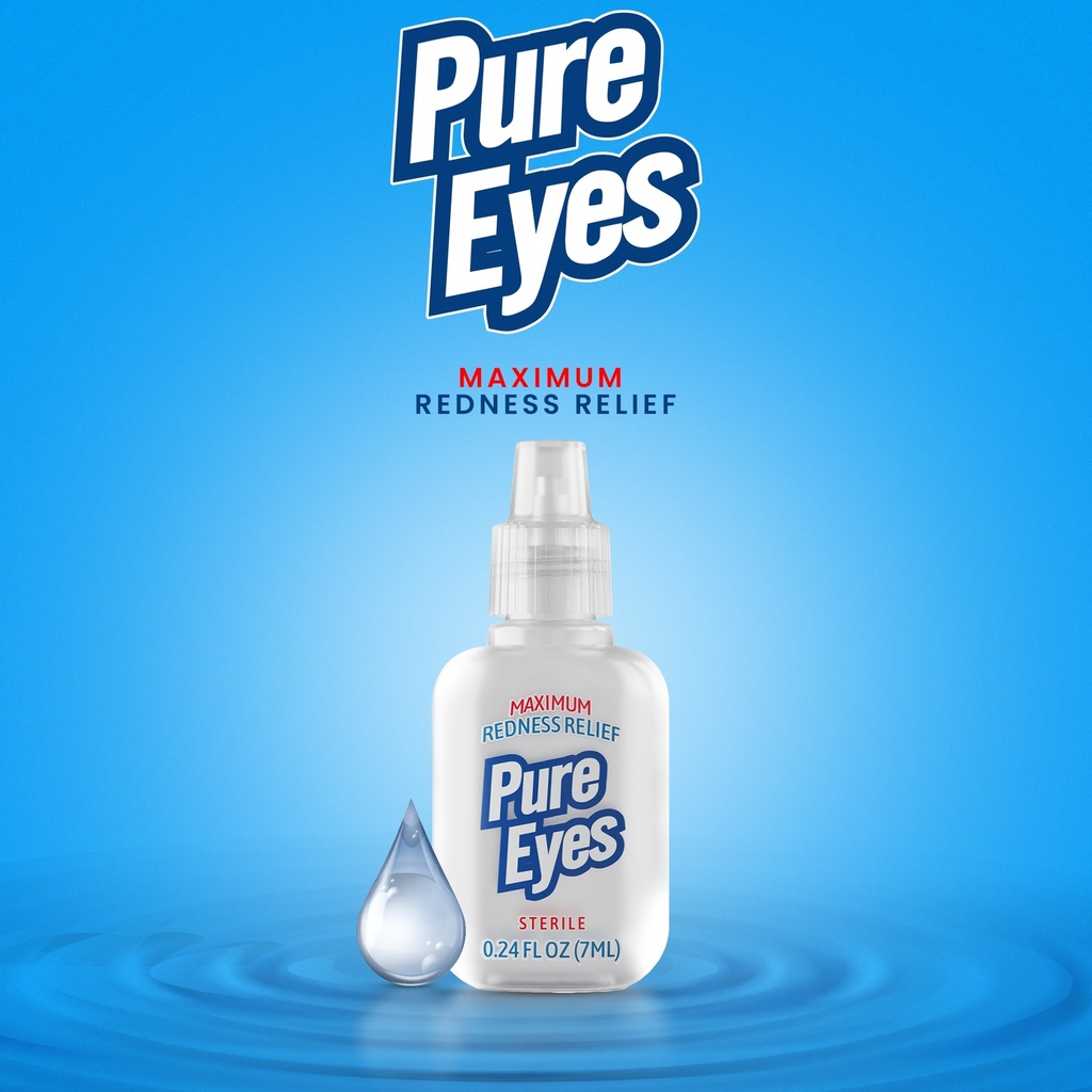 Pure Eyes  0.24 FL OZ (7 mL ) Maximum Redness Relief  12ct-Box