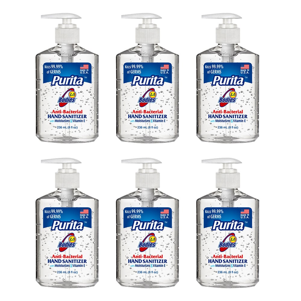 Purita La Bodies Hand Sanitizer - 8 fl oz. W/Pump White Bottle 1ct. No Exchange or No Refund
