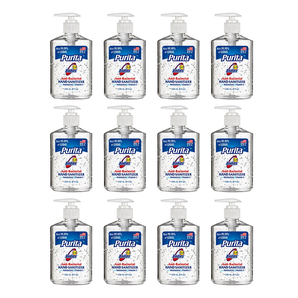 Purita La Bodies Hand Sanitizer - 8 fl oz. W/Pump White Bottle 1ct. No Exchange or No Refund