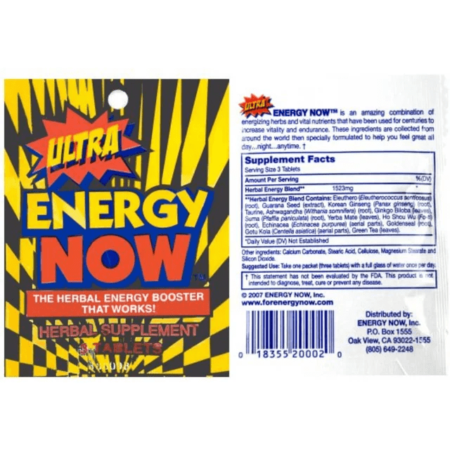 Energy Now - Ultra 3 Tabs/Pack 24 Packs/Box