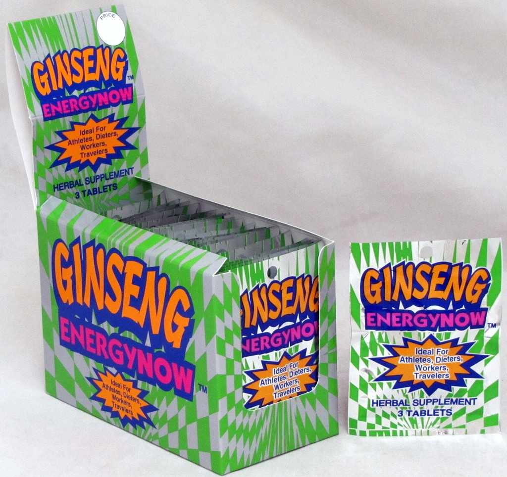 Energy Now - Ginseng 3 Tabs/Pack, 24 Packs/Box