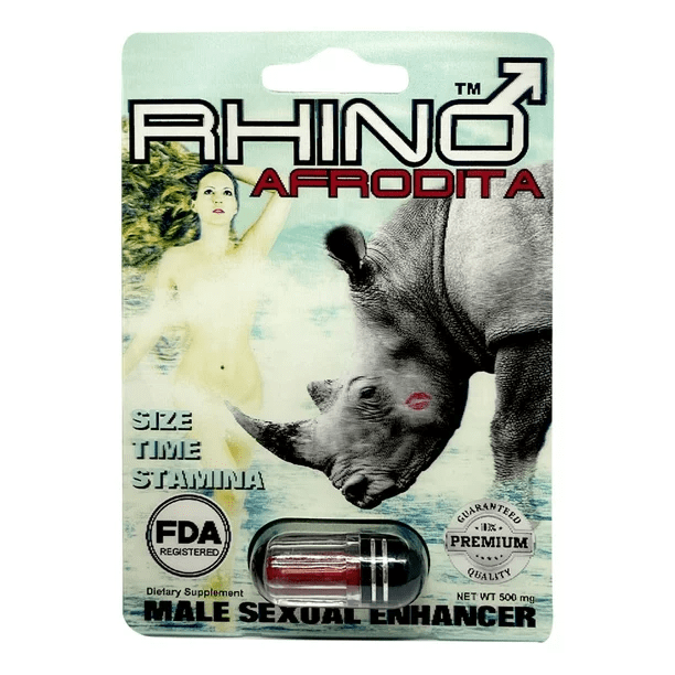 Rhino Afrodita 1 Pill/Card - 24 Cards/Box FDA Registered