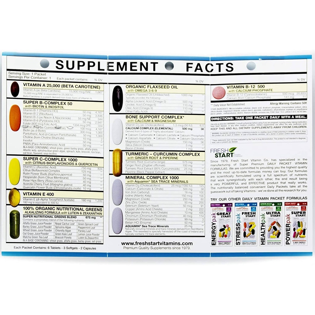 Fresh Start Vitamins 24 Cards/Box 1ct