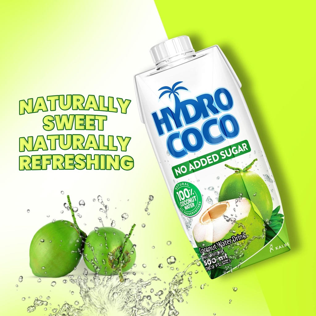 Hydrococo No Added Sugar Coconut Water 500ml/12 Pack
