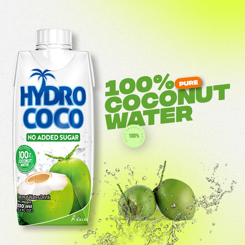 Hydrococo No Added Sugar Coconut Water 330ml/12 Pack