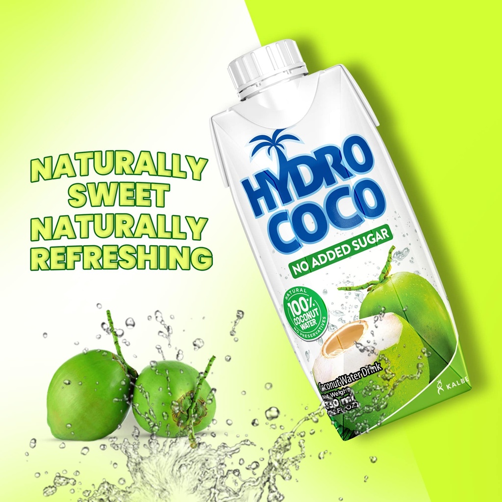 Hydrococo No Added Sugar Coconut Water 330ml/12 Pack