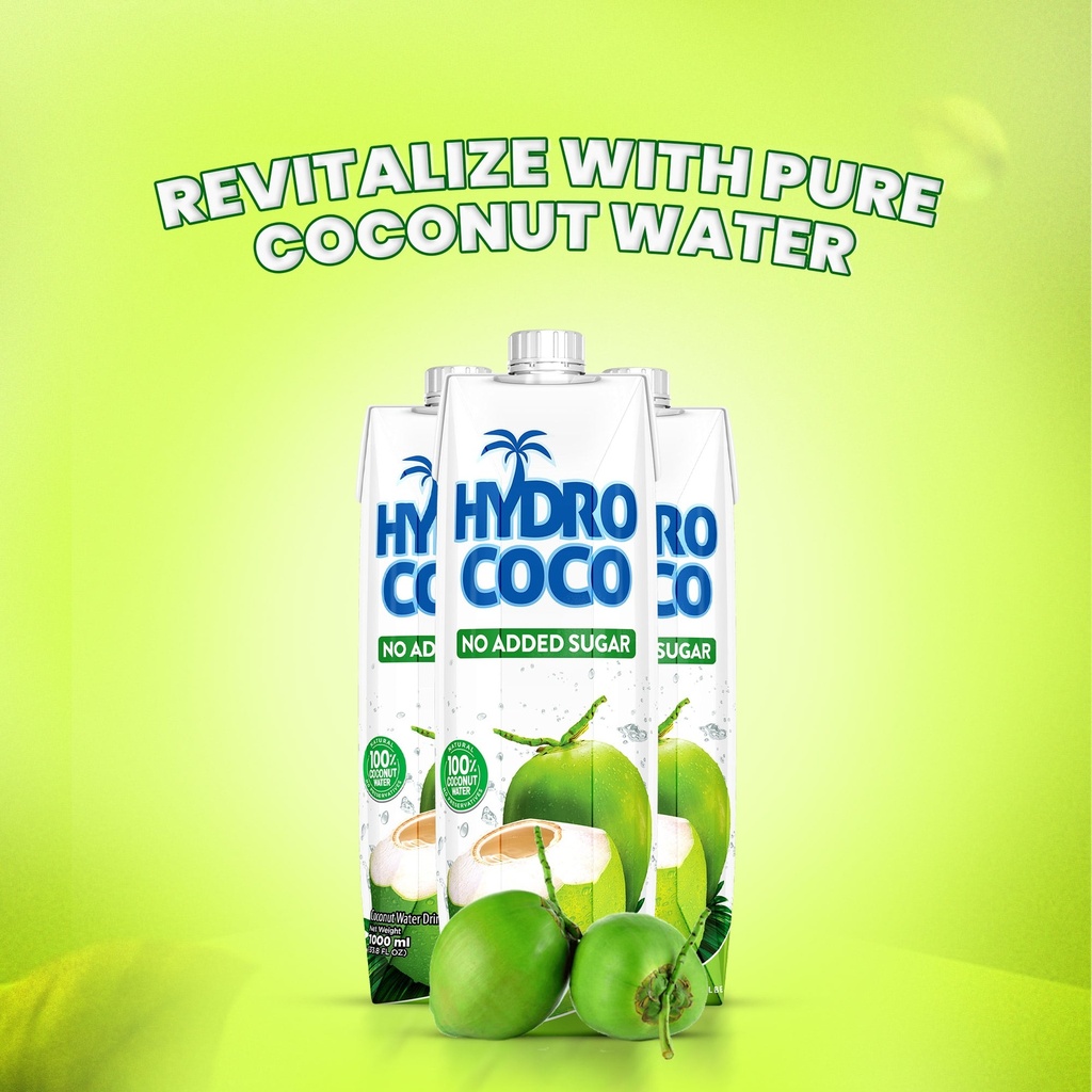 Hydrococo No Added Sugar Coconut Water 1000ml/12 Pack
