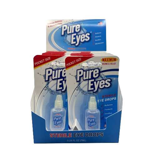 [MED087] Pure Eyes Maximum Redness Relief  0.24 FL OZ (7mL) 12 Pack