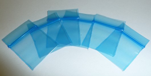 [ZLB030] Zip Lock Bags - 1/2 X 1/2 - 36 ct./Board - Blue 1 ct