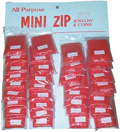 [ZLB047] Zip Lock Bags 1 1/4 X 1 1/4, 36 CT board Red