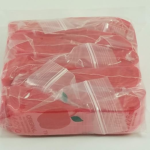 [ZLB043] Zip Lock Bags - 1 x 1 - 36 ct./ Board - Red 1/ct.