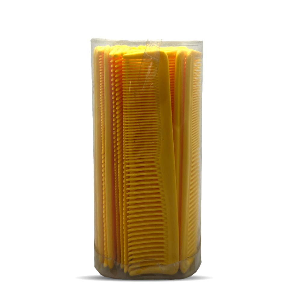 [HB008] Comb Tub Small Yellow , 36ct,/Tub