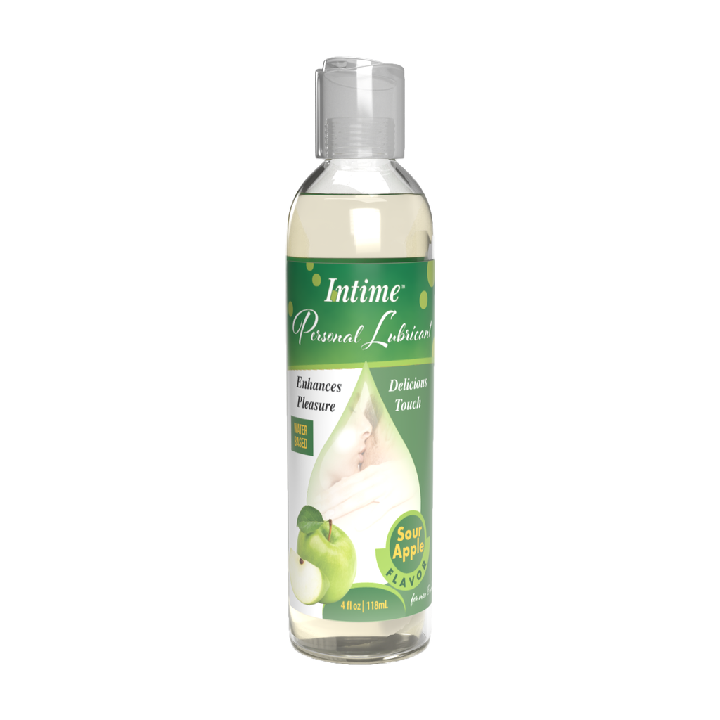 Intime Personal Lubricant Water Based 4 oz Sour Apple -1 Ct