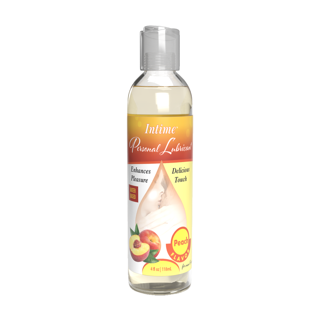 Intime Personal Lubricant Water Based 4 oz Peach -1 Ct