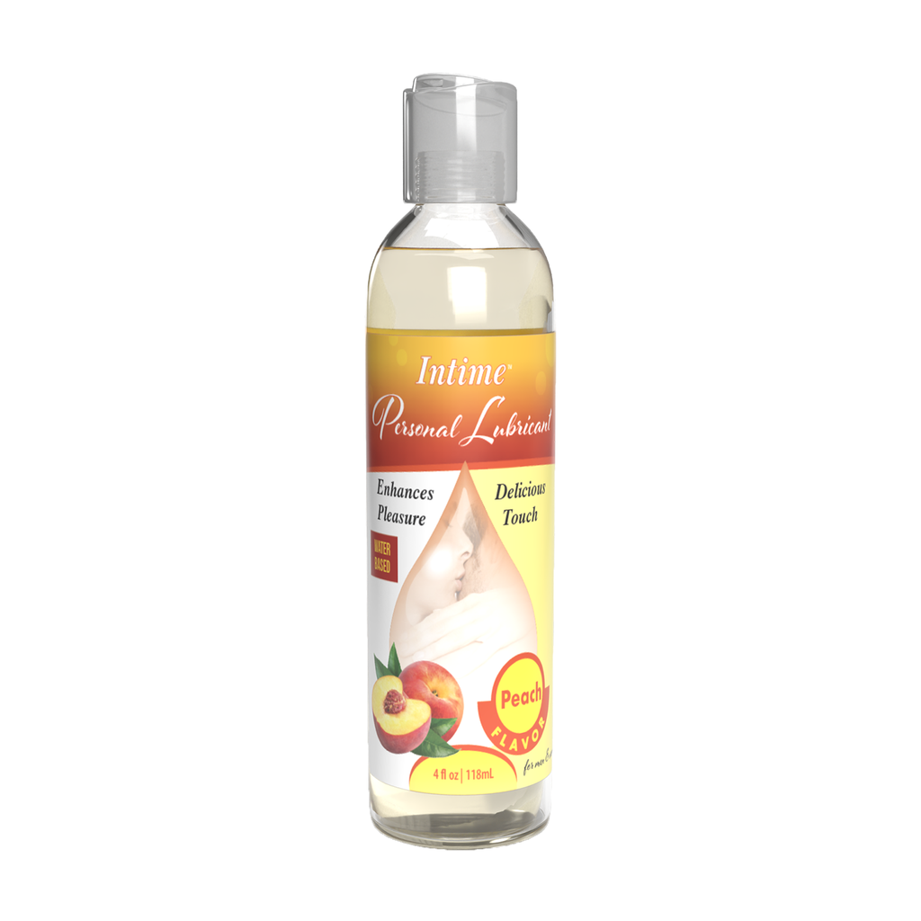 Intime Personal Lubricant Water Based 4 oz Peach -1ct