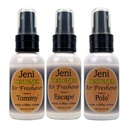 JENI Air Freshener Spray Designer Fragrance - Bundle Set A (2 fl oz) - 3 Scents (Tommy, Escape, Polo) 