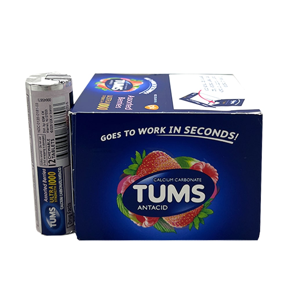 [CAN036] Tums Antacid 1000  Assorted Berries 12ct pack