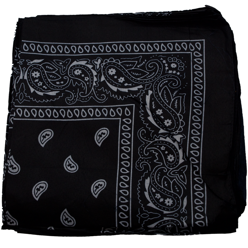Bandana Black Color 12 Pieces/Bag