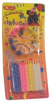 [MS002] Birthday Candles - 24 Candles/Card - 12/Case 1 ct