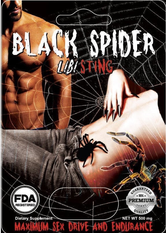 [Pill0012/Spider] Black Spider Libi Sting - 1 Pill/Card - 24 Cards/Box FDA Registered