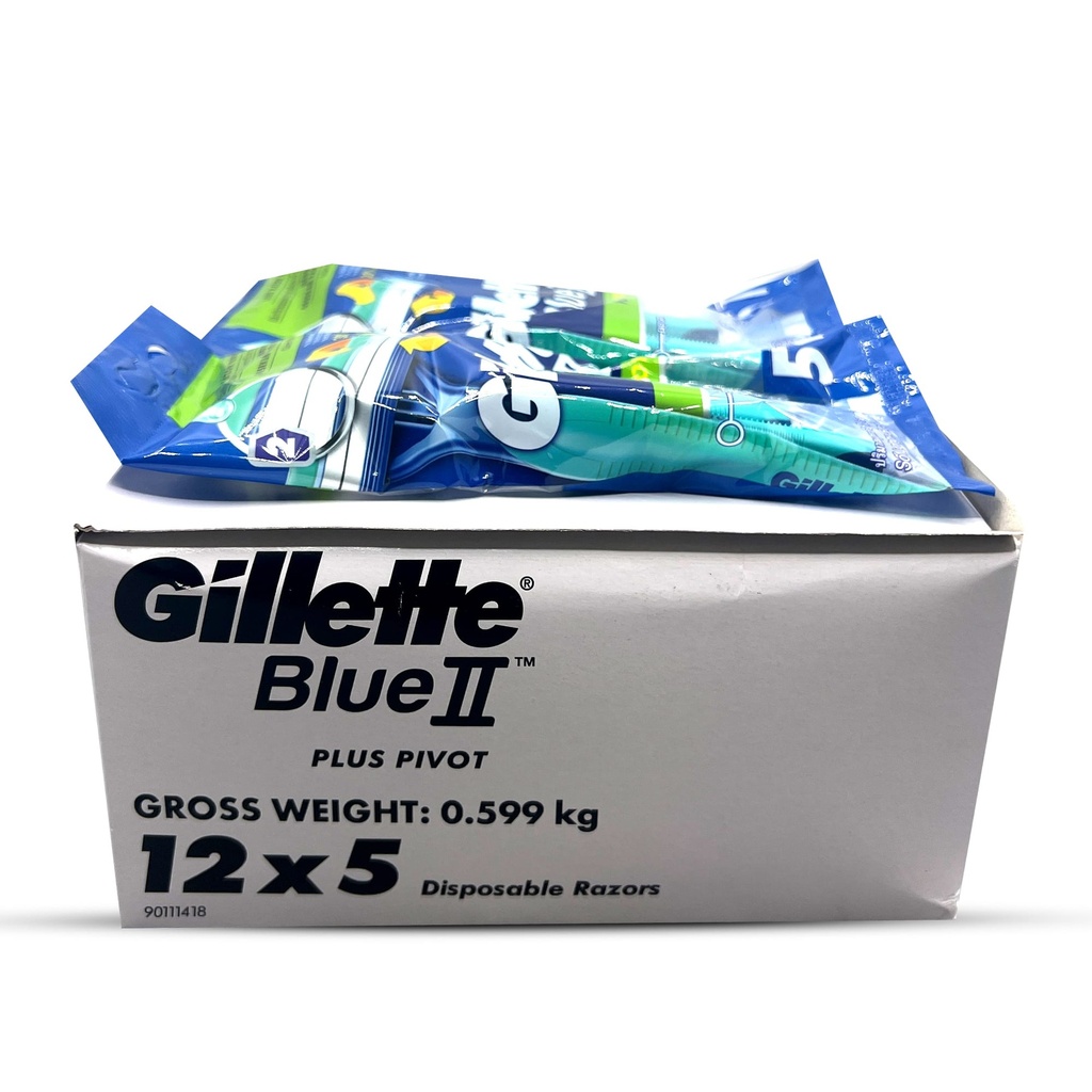 [SHV005] Gillette Blue Razor Plus Pivot 5pk/12 ct Box