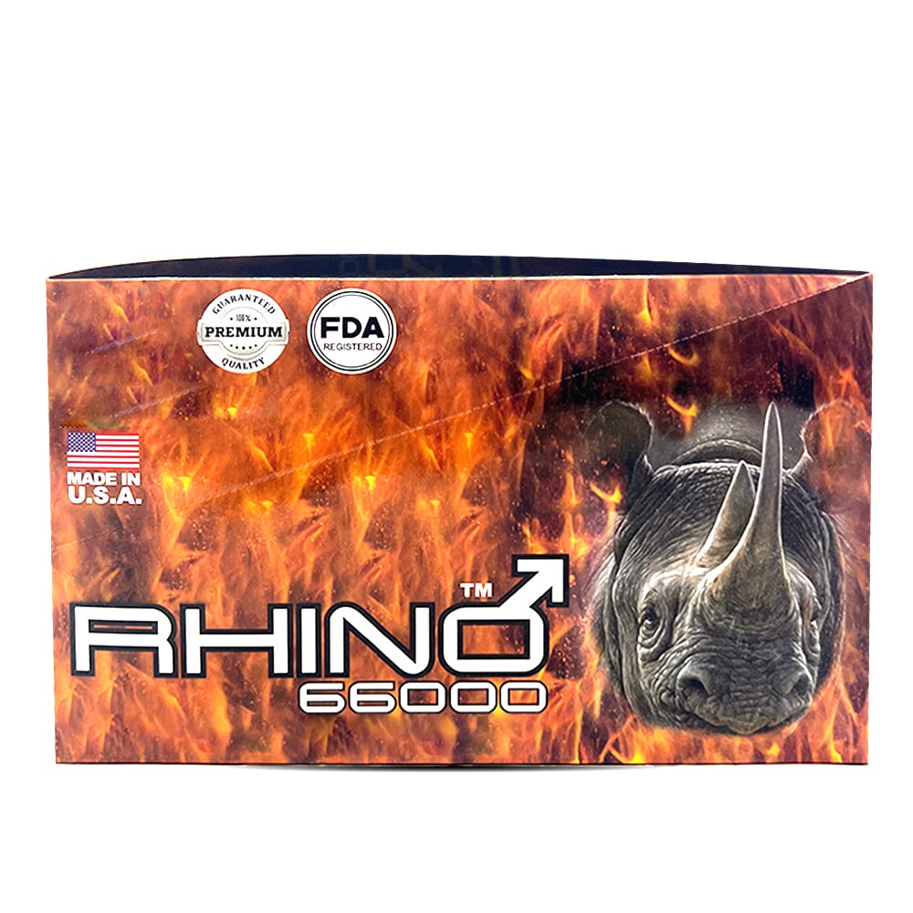 [Pill009/66000] Horny Rhino 66000Mg - 1 Pill/Card - 24 Cards/Box FDA Registered