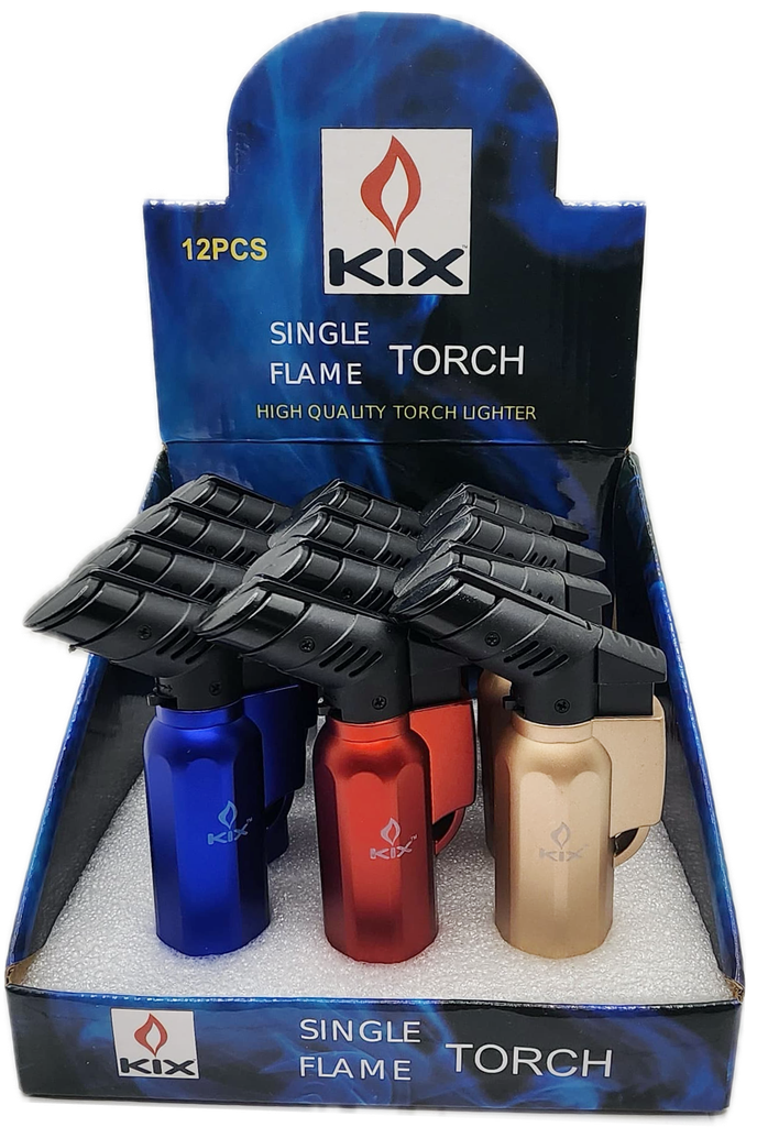 KIX Torch Lighter Single Flame 12ct / UN1057 # RF-702-S4 Metal Painting