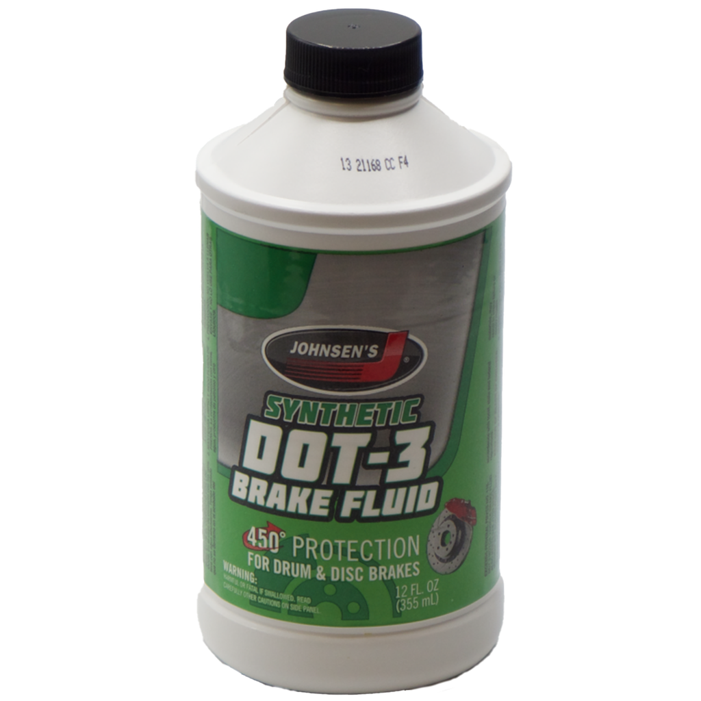 Jonhsen Brake Fluid Dot-3 / 12 fl oz - 12ct./Case