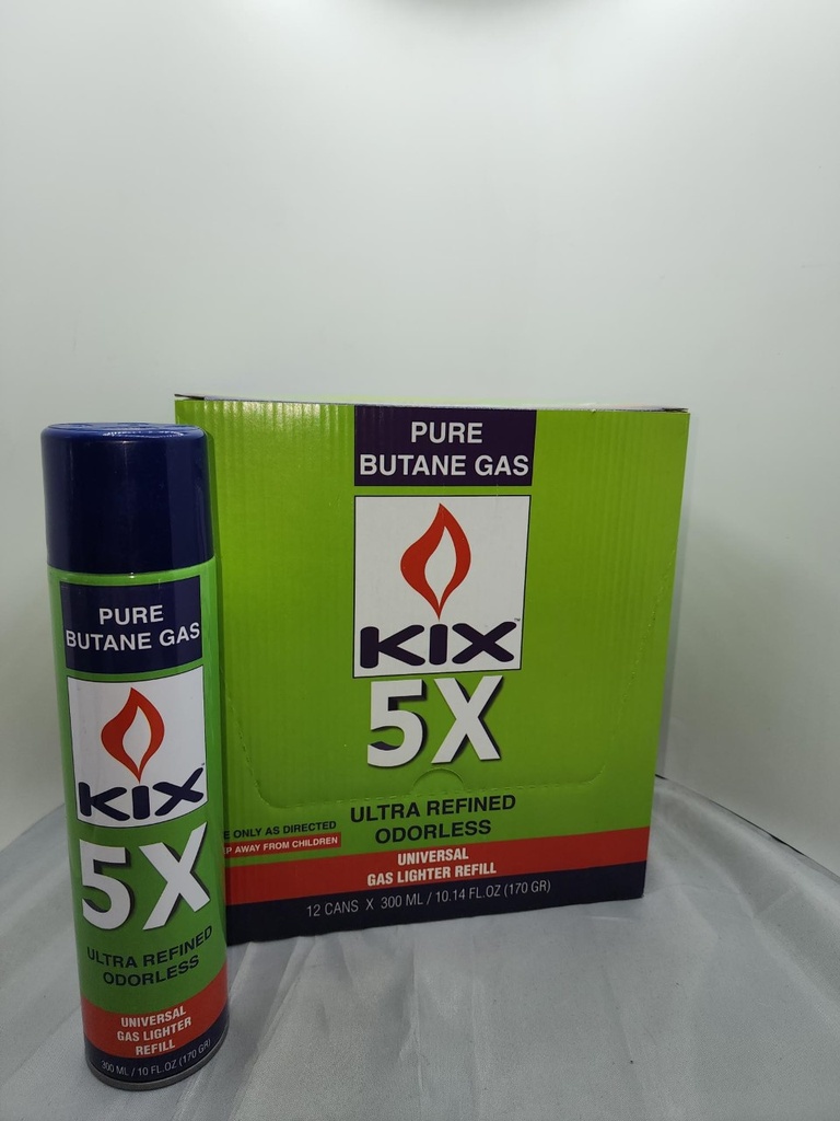 KIX Butane 5X 300 mL 12ct. UN#1011, No UPS Shipping Allowed/Call for Freight Charges - Only for Wholesale Resale