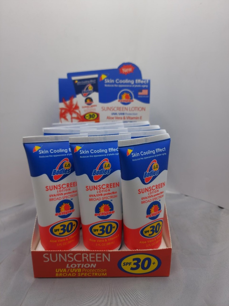 LA Bodies Sunscreen SPF 30 - 3oz 12 ct.