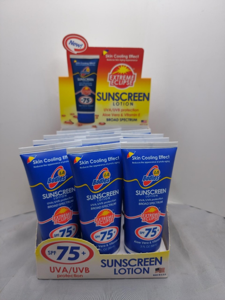 LA Bodies Sunscreen SPF 75 - 3oz 12 ct