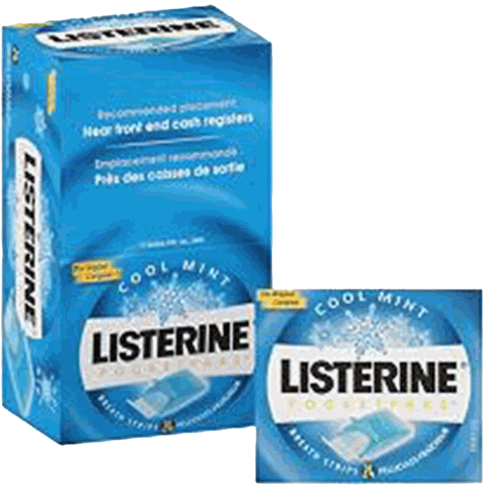 Listerine Pocket Size - Coolmint 24 Strips/Pack, 12 Packs/Box