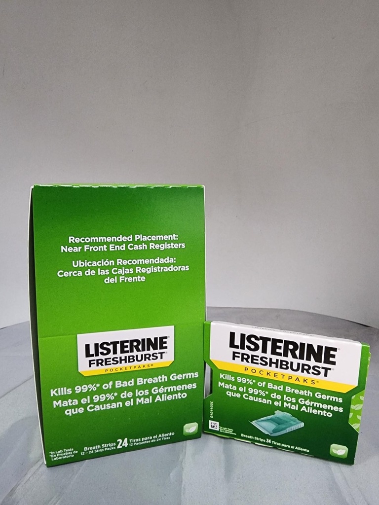 Listerine Pocket Size - Freshburst 24 Strips/Pack, 12 Packs/Box