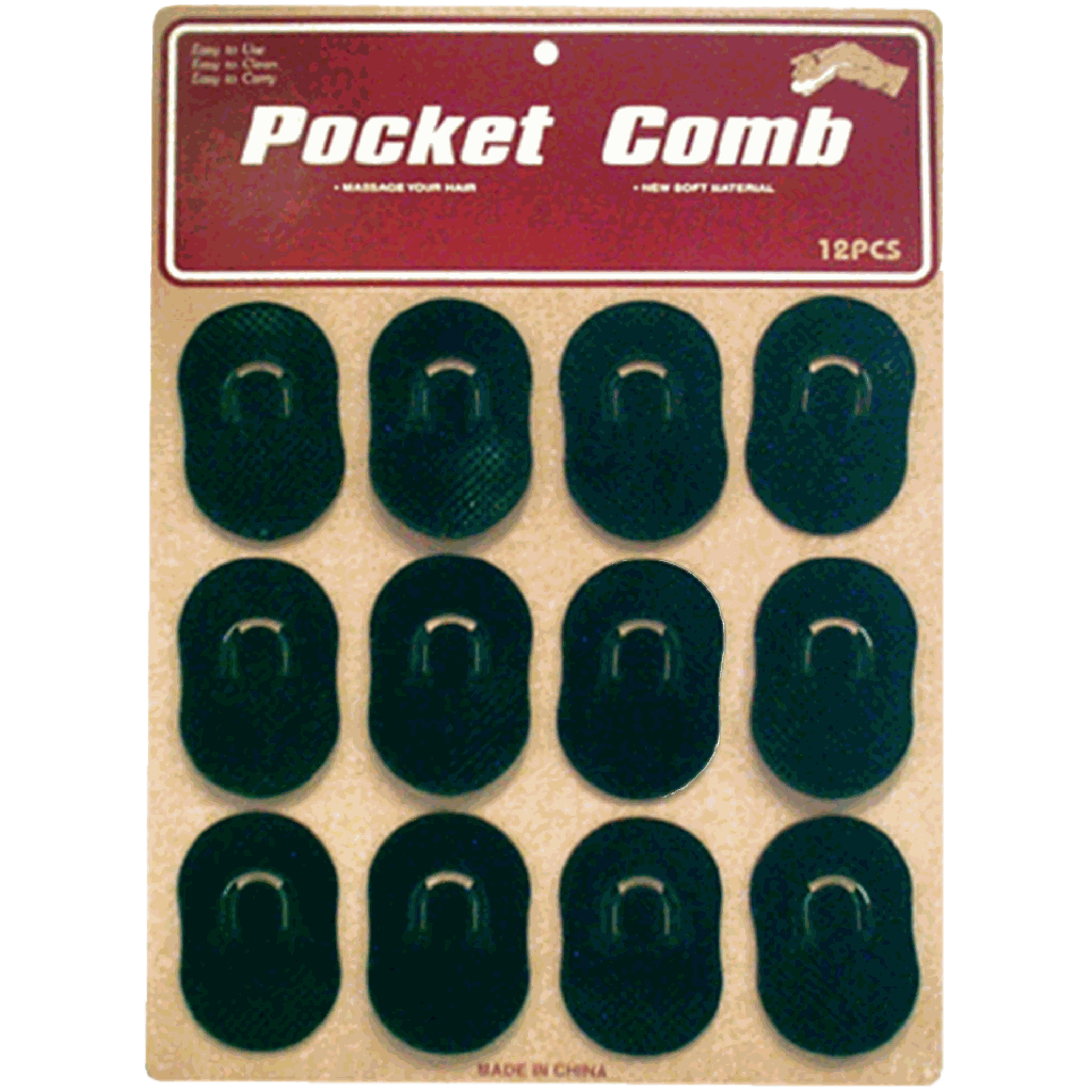 Pocket Hair Brush, 12ct./Board  1ct