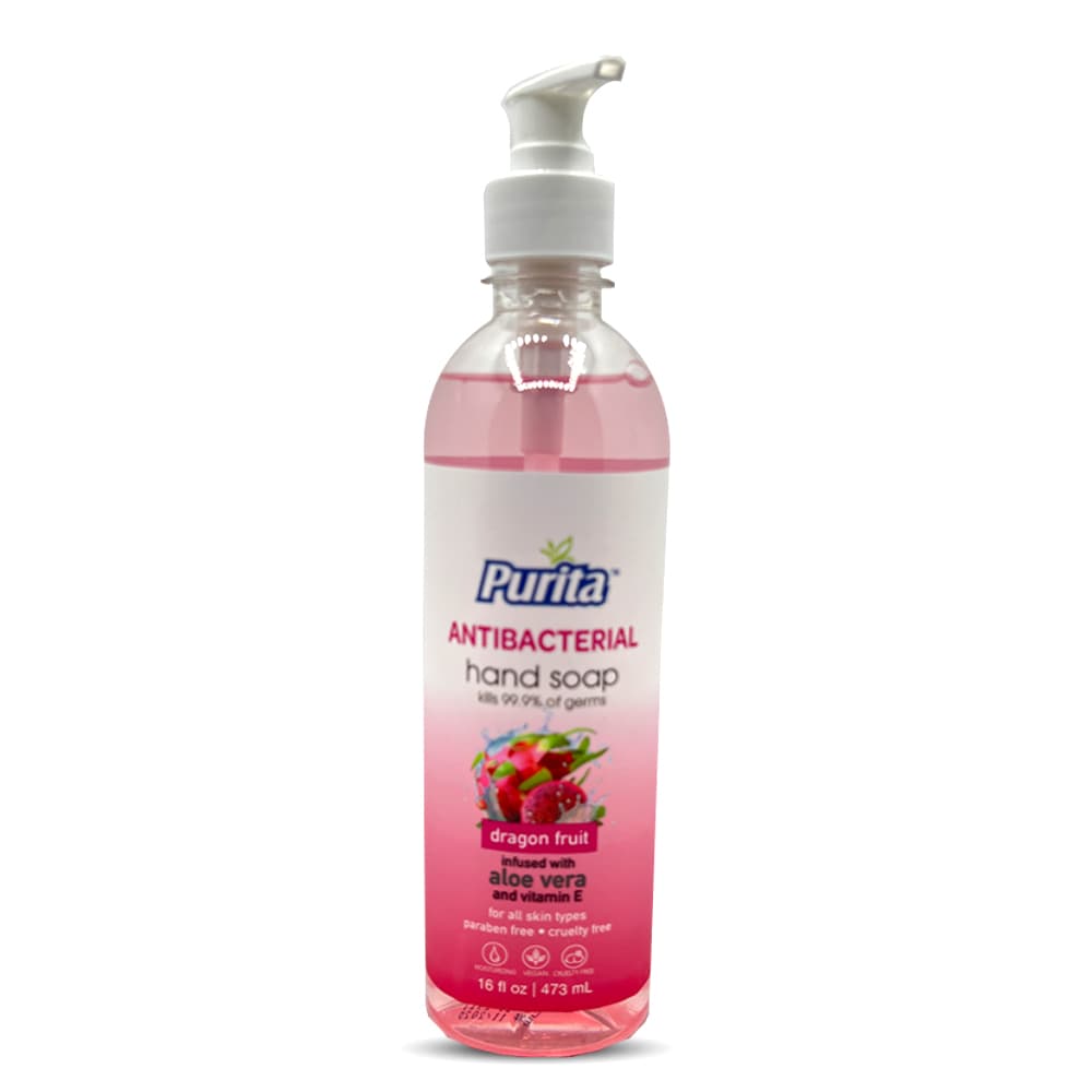 [Soap03] Purita Antibacterial Liquid Hand Soap Dragon Fruit   16 fl oz /473 mL