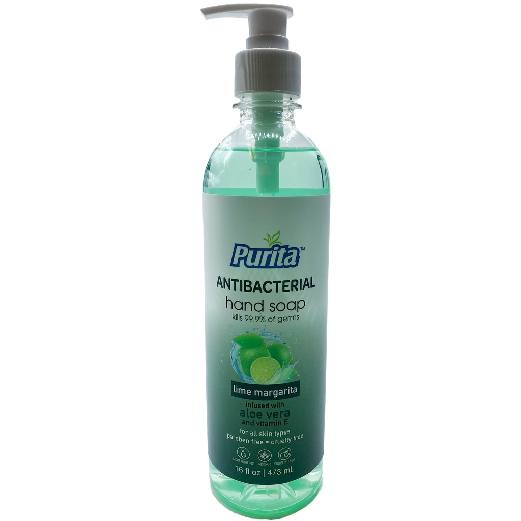 Purita Antibacterial Liquid Hand Soap Lime-Margarita  16 fl oz /473 mL