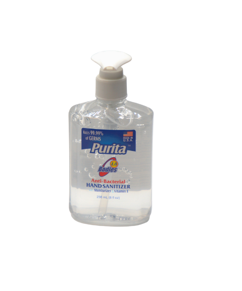 Purita La Bodies Hand Sanitizer - 8 fl oz. W/Pump Clear Bottle 1ct. No Exchange or No Refund