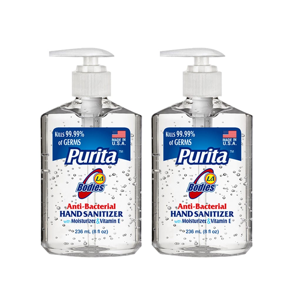 Purita La Bodies Hand Sanitizer - 8 fl oz. W/Pump White Bottle 1ct. No Exchange or No Refund