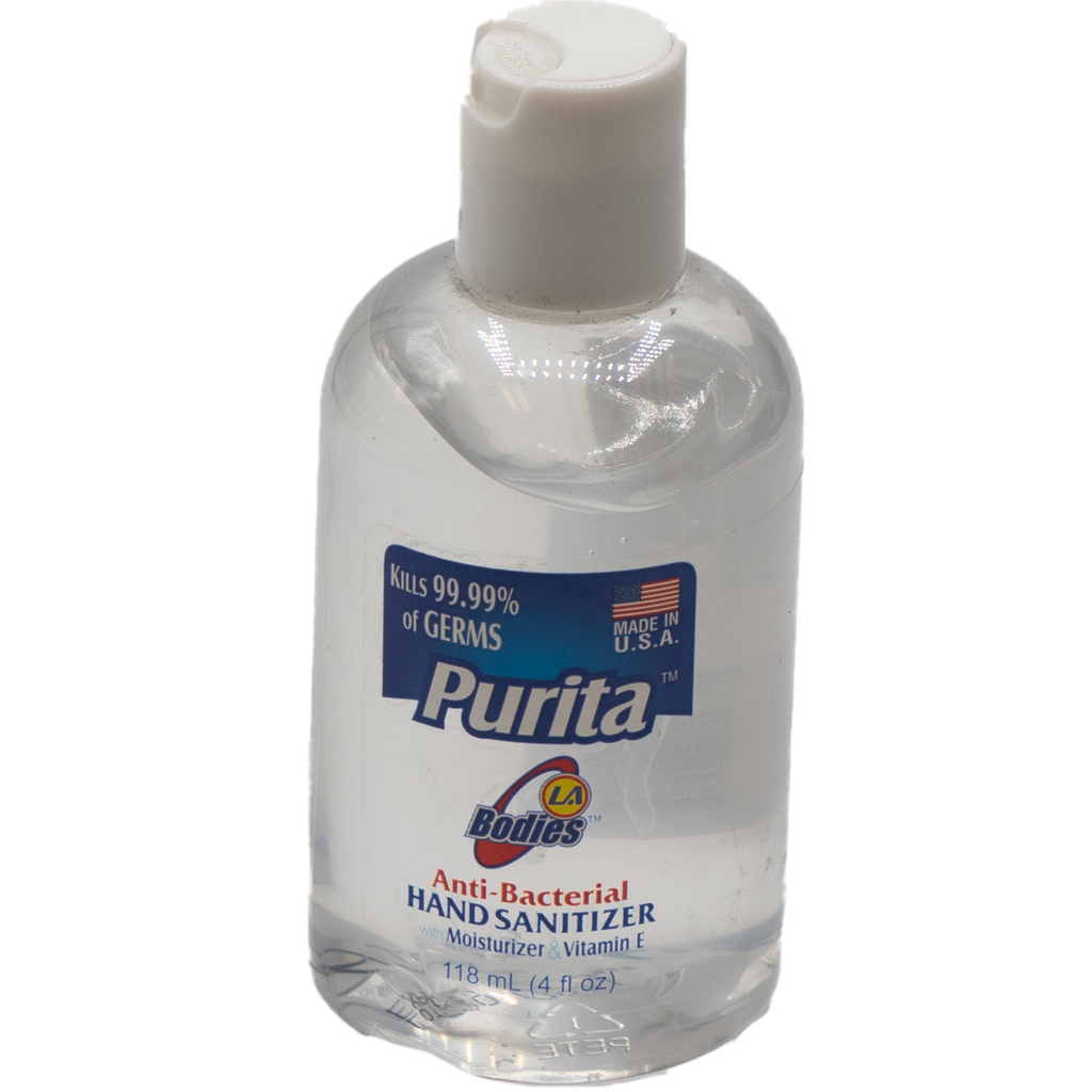 Purita La Bodies Hand Sanitizer 4 Fl Oz. 1 ct. White Cap Clear  Bottle  No Exchange or No Refund