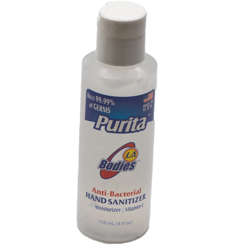 Purita La Bodies Hand Sanitizer 4 Fl Oz. 1 ct. White Cap Round bottle  No Exchange or No Refund